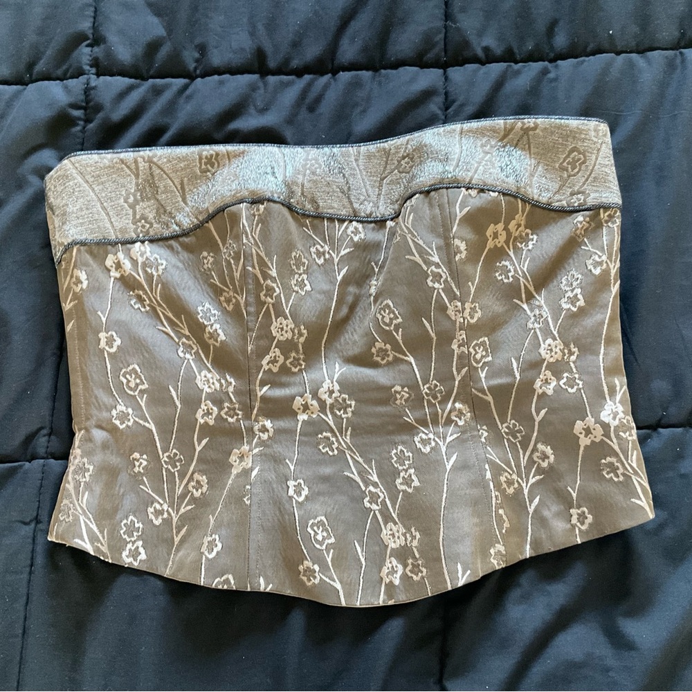 Nita Ideas Floral Embroidered Bustier/Corset